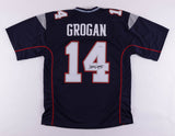 Steve Grogan Signed New England Patriots Jersey (PSA COA) Super Bowl XX QB