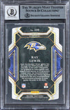 Ray Lewis Signed 2021 Select Prizm Silver Die Cut #239 Card Auto 10! BAS Slabbed
