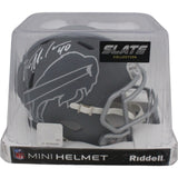Von Miller Autographed/Signed Buffalo Bills Slate Mini Helmet Beckett 48700