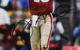Joe Montana Signed San Francisco 49ers Framed 16x20 Photo - Red Jersey Celebrati