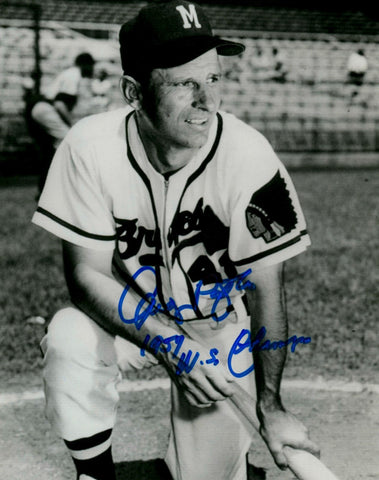 Milwaukee Braves ANDY PAFKO Signed 8x10 Photo #2 AUTO w/ "1957 WS Champs"