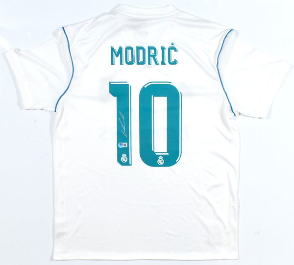 Luka Modric Autographed Real Madrid Home Soccer Jersey #10 - Beckett *L