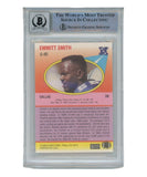 Emmitt Smith Autographed 1990 Fleer U-40 Card Grade 10 Auto Beckett 39426
