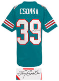 Larry Csonka (DOLPHINS) Signed Teal Custom Football Jersey - (SCHWARTZ COA)