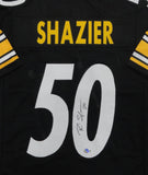 Steelers RYAN SHAZIER Signed Custom Replica Black Pittsburgh Jersey AUTO - BAS