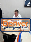 Bo Nix Autographed/Signed Denver Broncos F/S Retro Helmet Beckett Witness 56407