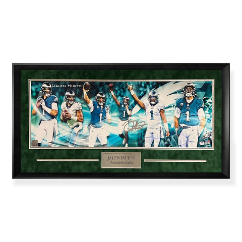Jalen Hurts Signed Autographed Framed Panoramic Photograph PSA