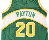 SEATTLE SUPERSONICS GARY PAYTON AUTOGRAPHED GREEN JERSEY JSA STOCK #215724