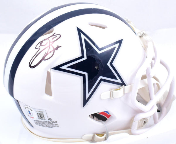 emmitt smith autographed mini helmet Emmitt Smith Autographed Dallas Cowboys ALT 22 Speed Mini Helmet-Becke – Super Sports Center