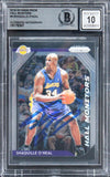 Shaquille O'Neal Signed 2018 Panini Prizm Hall Monitors #6 Card Auto 10 BAS Slab