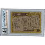 Warren Moon Autographd 1986 Topps #350 HOF Slabbed Trading Card Beckett 50647