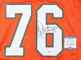 Warren Sapp Signed Miami Hurricanes Jersey (Beckett) 1991 National Champion DT