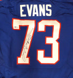 Saints Jahri Evans Autographed Blue Nike Game Issued Jersey Pro Bowl Beckett E95