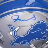 Jameson Williams Detroit Lions Signed Riddell Mini Helmet-Signed in Blue Ink