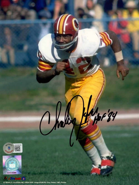 Charley Taylor Signed Washington Redskins 8x10 Photo HOF Beckett 50596