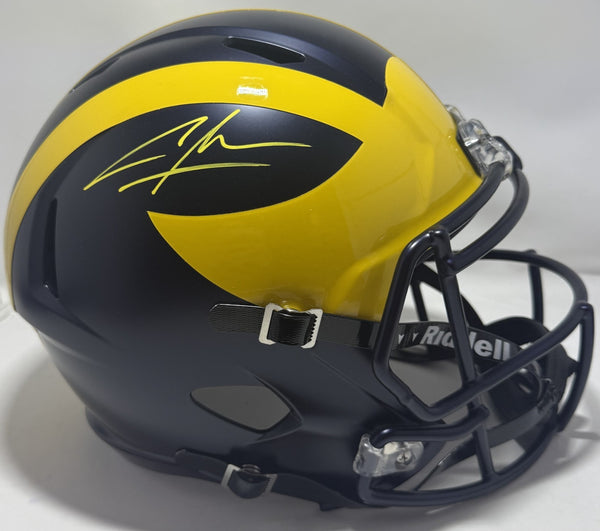 CHARLES WOODSON Signed Replica Full Size Michigan Wolverines Helmet - JSA
