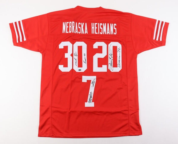 Mike Rozier, Johnny Rodgers, & Eric Crouch Signed Nebraska Heisman Winner Jersey