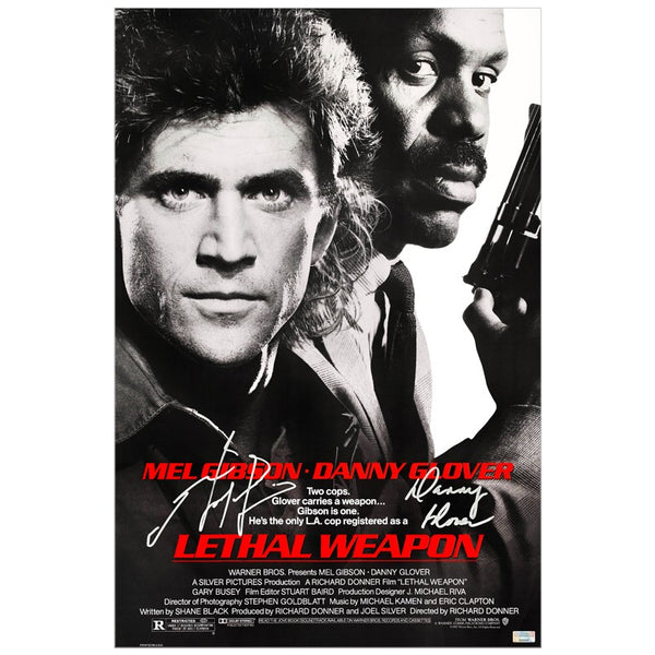 Mel Gibson, Danny Glover Autographed 1987 Lethal Weapon 16x24 Poster
