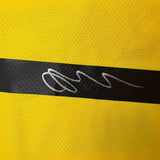 Framed Autographed/Signed Jadon Sancho 35x39 Dortmund Yellow Jersey BAS COA