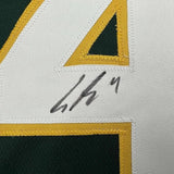 Framed Signed Lawrence Butler 35x39 Oakland Green Jersey Beckett COA