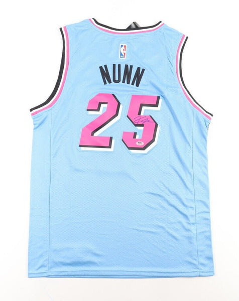 Kendrick Nunn Signed Heat Powder Blue Miami Vice Nike Style Jersey (PSA COA)