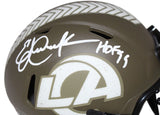 Eric Dickerson Signed Los Angeles Rams Salute Mini Helmet HOF Beckett 40373