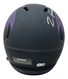 Zay Flowers Signed Baltimore Ravens Full Size Eclipse Speed Replica Helmet BAS