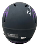 Zay Flowers Signed Baltimore Ravens Full Size Eclipse Speed Replica Helmet BAS