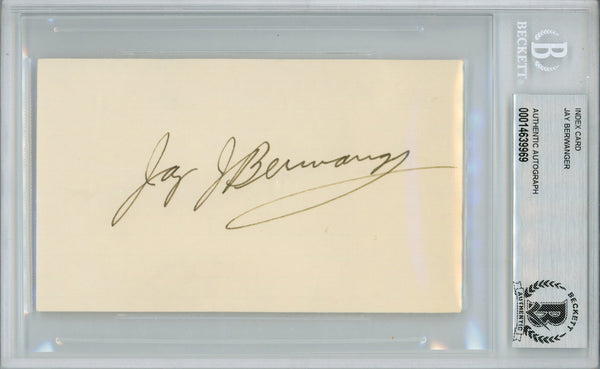 Jay Berwanger Autographed University Of Chicago Index Card Beckett Slab 37616