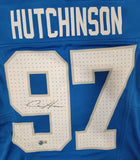 AIDAN HUTCHINSON SIGNED DETROIT LIONS NIKE L LIMITED FUSE JERSEY BECKETT COA
