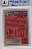 Warren Moon Autographed 1985 Topps #251 (Grade 10) Slabbed BAS 39900