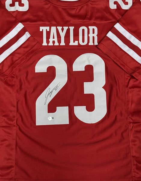 JONATHAN TAYLOR - Signed Custom Red Jersey AUTO - Wisconsin Badgers - BAS