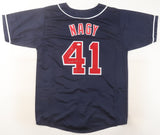 Charles Nagy Signed Cleveland Indians Blue Jersey (JSA COA) 3xAll Star Pitcher