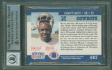 Cowboys Emmitt Smith Signed 1990 Pro Set #685 Rookie Card Auto 10! BAS Slabbed