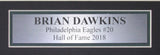 Brian Dawkins HOF Signed Eagles Football Jersey Framed Beckett 187208