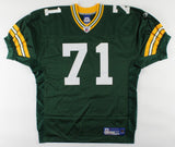 Kevin Barry Signed Packers Jersey (Beckett COA) Green Bay Off. Tackle 2002-2006