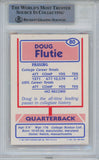 Doug Flutie Signed 1985 Topps #80 USFL Rookie Card Beckett Slab 42946