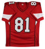 Anquan Boldin Authentic Signed Red Pro Style Jersey Autographed BAS Witnessed