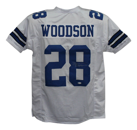 Darren Woodson Autographed/Signed Pro Style White XL Jersey BAS 33205