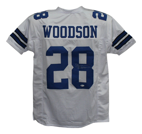 Darren Woodson Autographed/Signed Pro Style White XL Jersey BAS 33205