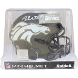 Jonathon Cooper Autographed Denver Broncos 22 STS Mini Helmet Beckett WIT 52791