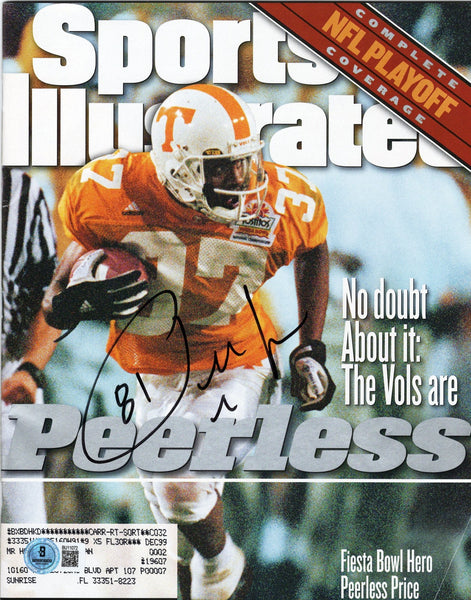 Peerless Price Autographed Tennessee Sports Illustrated Peerless 1/11/99 Beckett