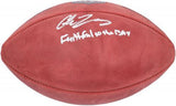 Chase Young San Francisco 49ers Signed Duke Full Color Football w/Faithful Insc