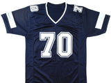 Zack Martin Autographed Blue Pro Style Jersey - Beckett W Hologram *Black