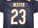 CHICAGO BEARS DEVIN HESTER AUTOGRAPHED BLUE JERSEY BECKETT BAS WITNESS 231050