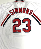Cardinals Hall of Famer TED SIMMONS Signed Custom Replica White Jersey AUTO BAS