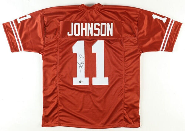 Derrick Johnson Signed Texas Longhorns Jersey (Beckett) K. C. Chiefs Linebacker