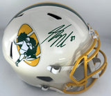 Packers JORDY NELSON Signed Full Size RETRO Replica Speed Helmet AUTO - BAS