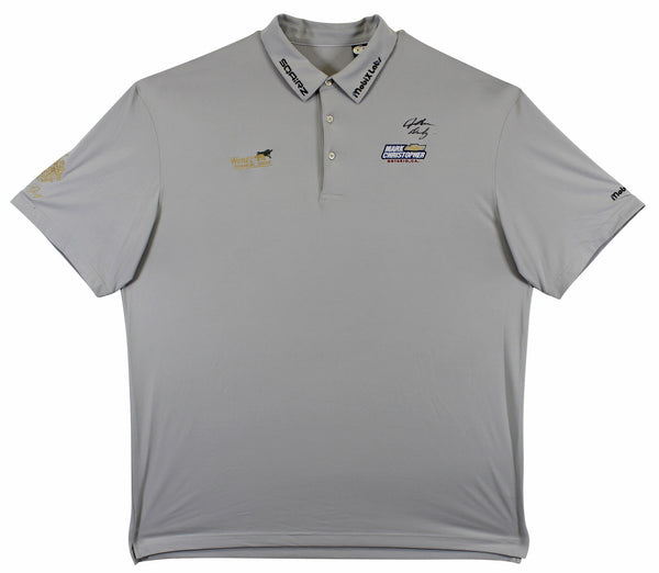 John Daly Authentic Signed Match Worn Grey Polo Shirt BAS #BK84749