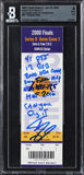 Shaquille O'Neal 8x Insc Signed 2000 NBA Finals Game 6 Ticket Auto 10 BAS Slab 3